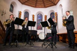 Das Hornklang Quartett in der Kirche